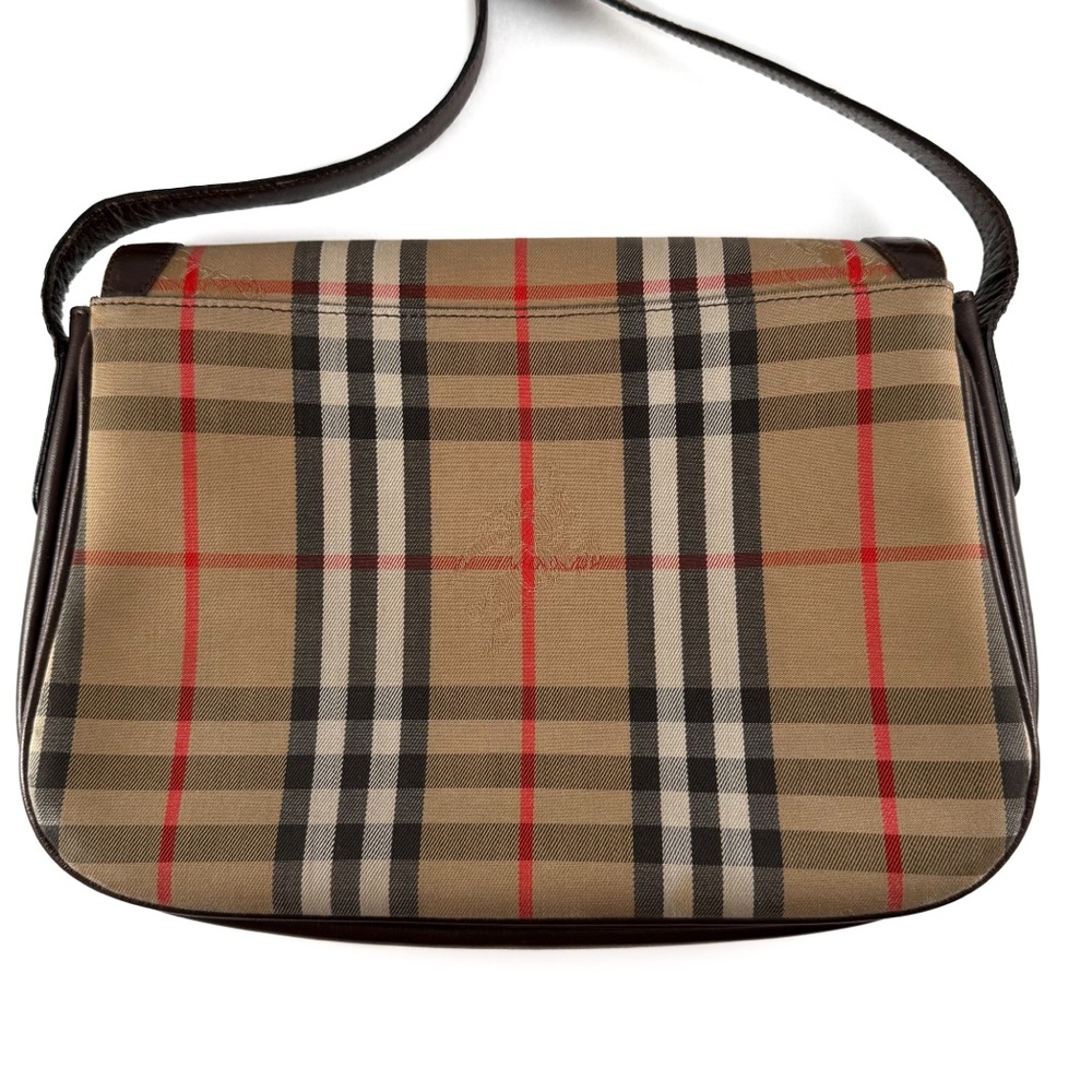 Burberry Vintage Haymarket Shoulder Saddle Bag - Picture 11 of 11